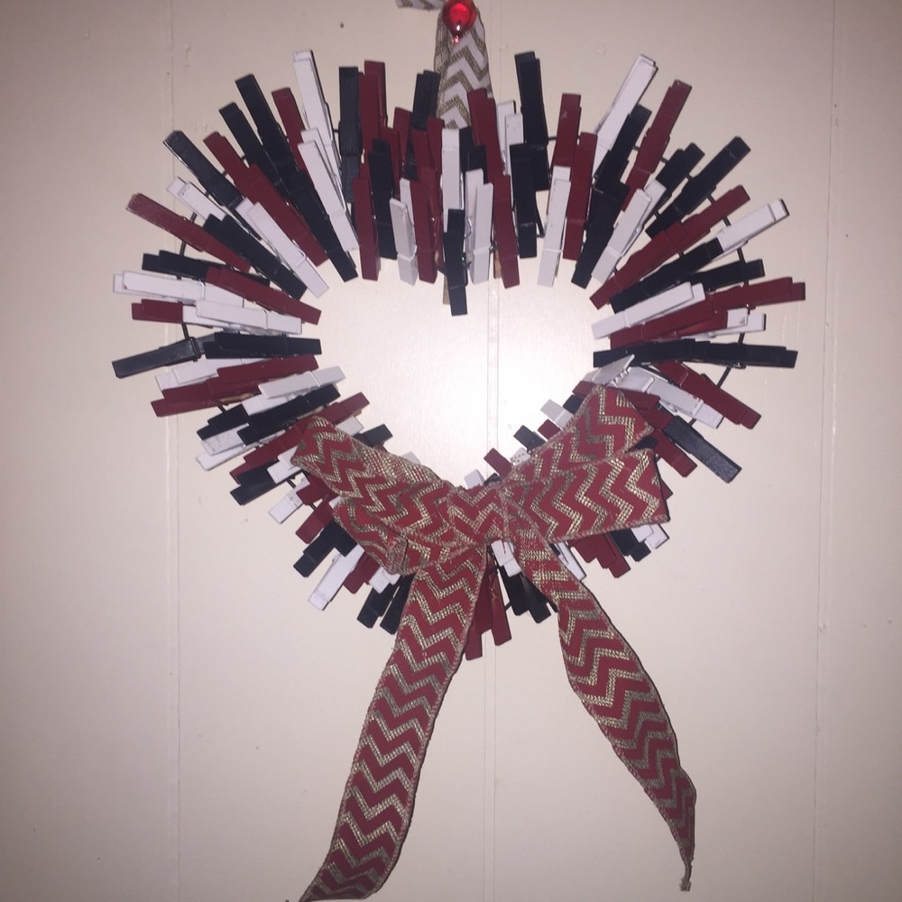 RUSTIC ARIZONA CARDINALS 12” CLOTHESPIN WREATH!!